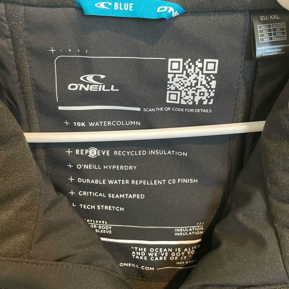 🚨🚨SALE🚨🚨O'Neill Men's Black Snow Jacket - Picture 4 of 4